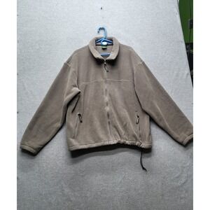 Cabela's Men Jacket XL Taupe Fleece Jacket 300-JKT Gorpcore Polartec Y2K